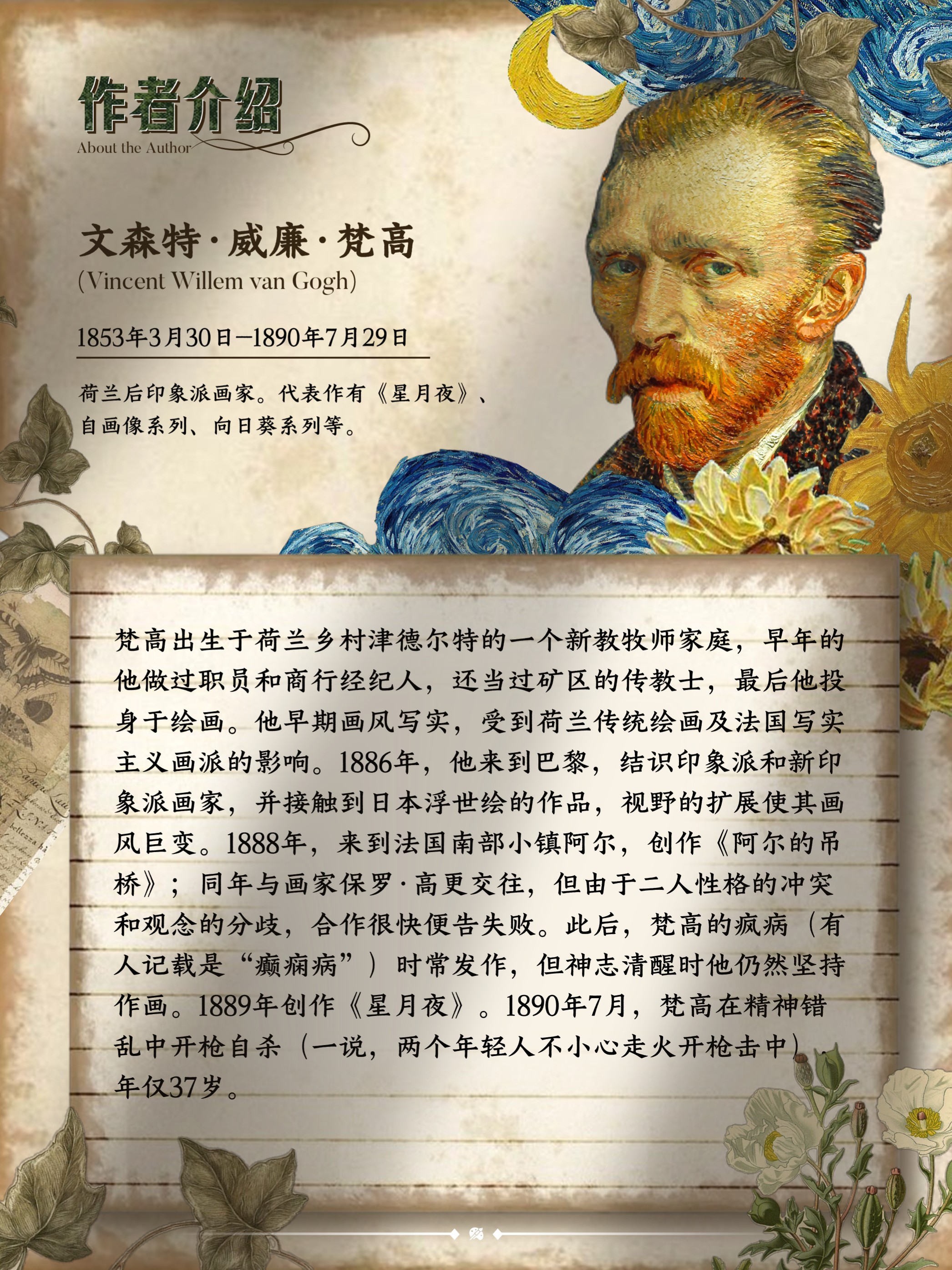 《梵高手稿》知识卡片